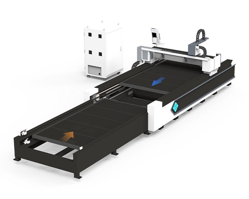 Sheet Metal Fiber Laser Cutting Machine Metal Laser Cutter With Exchange Platform